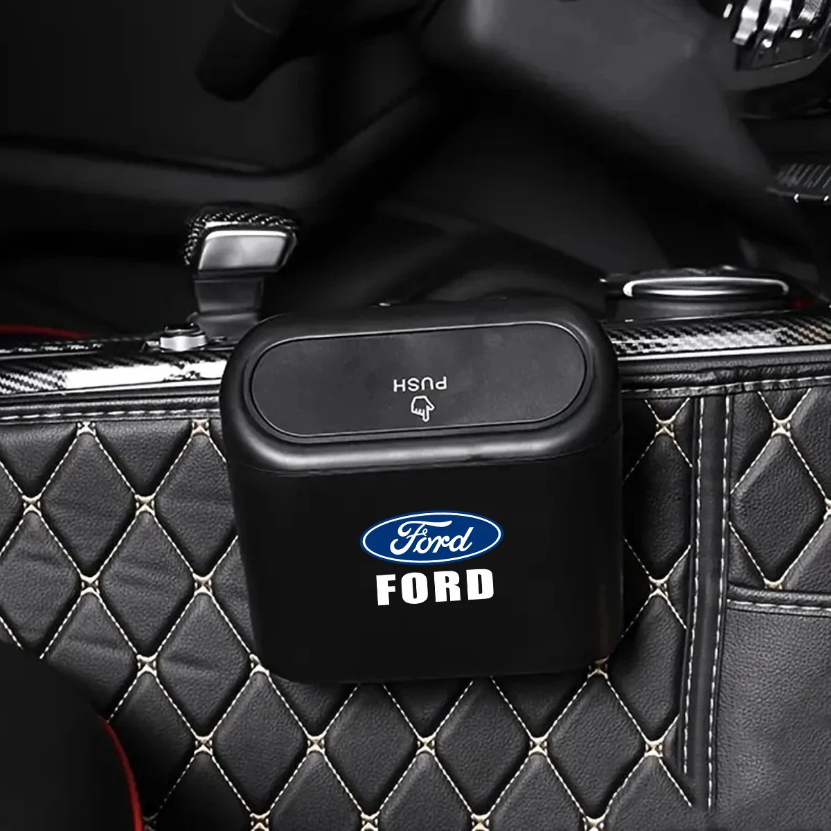 Portable Car Storage Box Car Trash Can Garbage Box Trash Bin For Ford Focus Mondeo Kuga Fiesta MK7 Escort Explorer Edge 2 4 MK2
