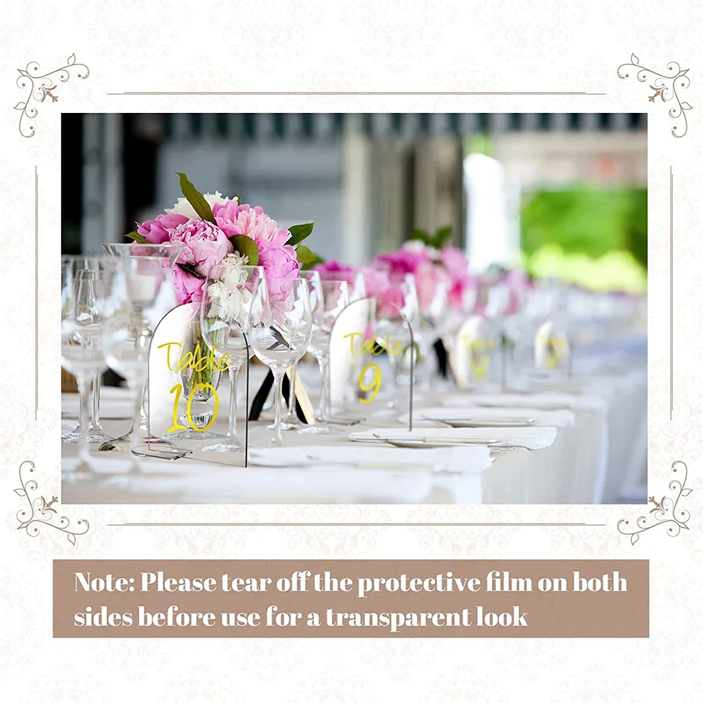 20Pcs Acrylic Number Signs for Wedding Table Number Signs DIY Blank Festival Reception Decors