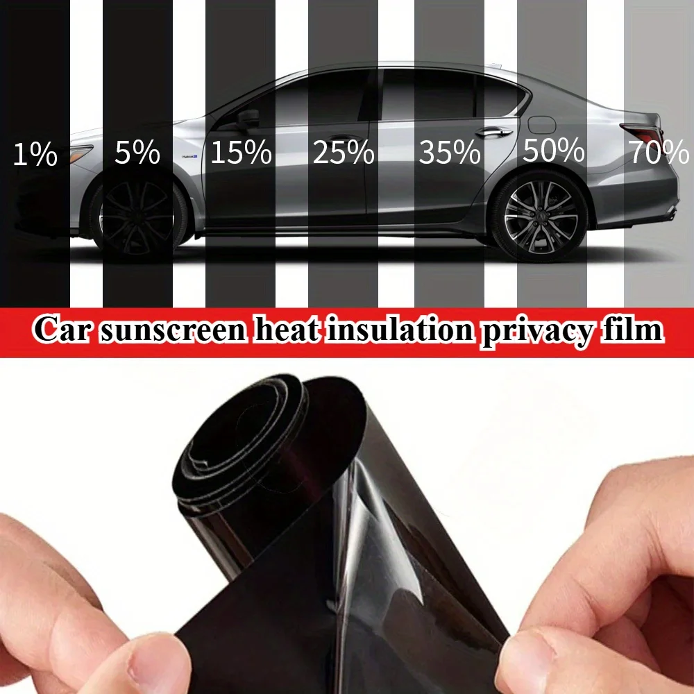 Universal Auto Window Tint Film 1%-70% VLT Heat Block Sun Shade High Privacy Glass Sticker for Car Home Office Use 1
