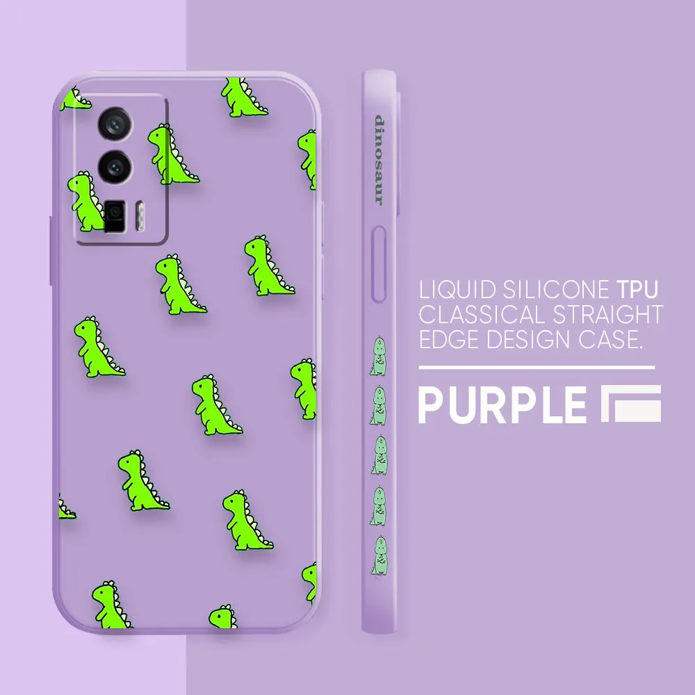 thumbnail image 1 of Case For Redmi K60E K50 K40S K40 K30 K20 10C 9 8A 8 10 Pro 4G 5G Colour Simple Liquid silicone Case Cute Little Cartoon Dinosaur, 1 of 5