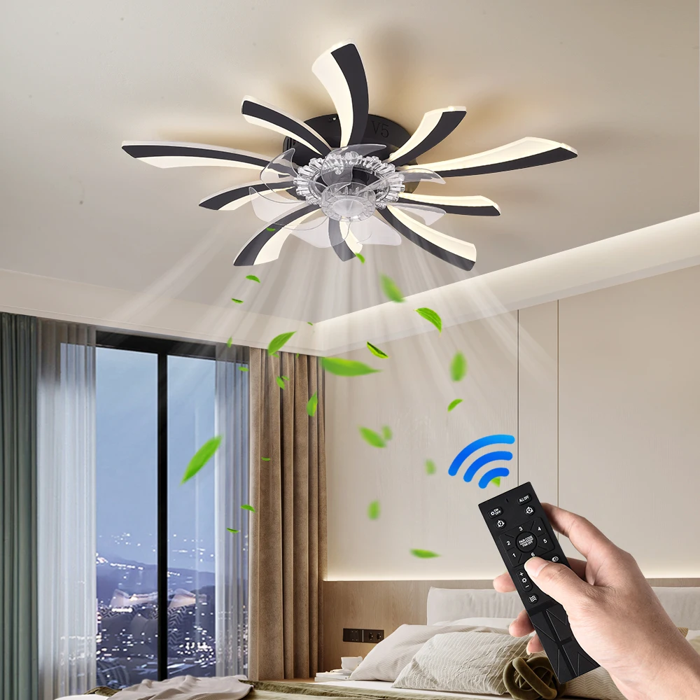 Modern Dimmable Ceiling Fan Light 2