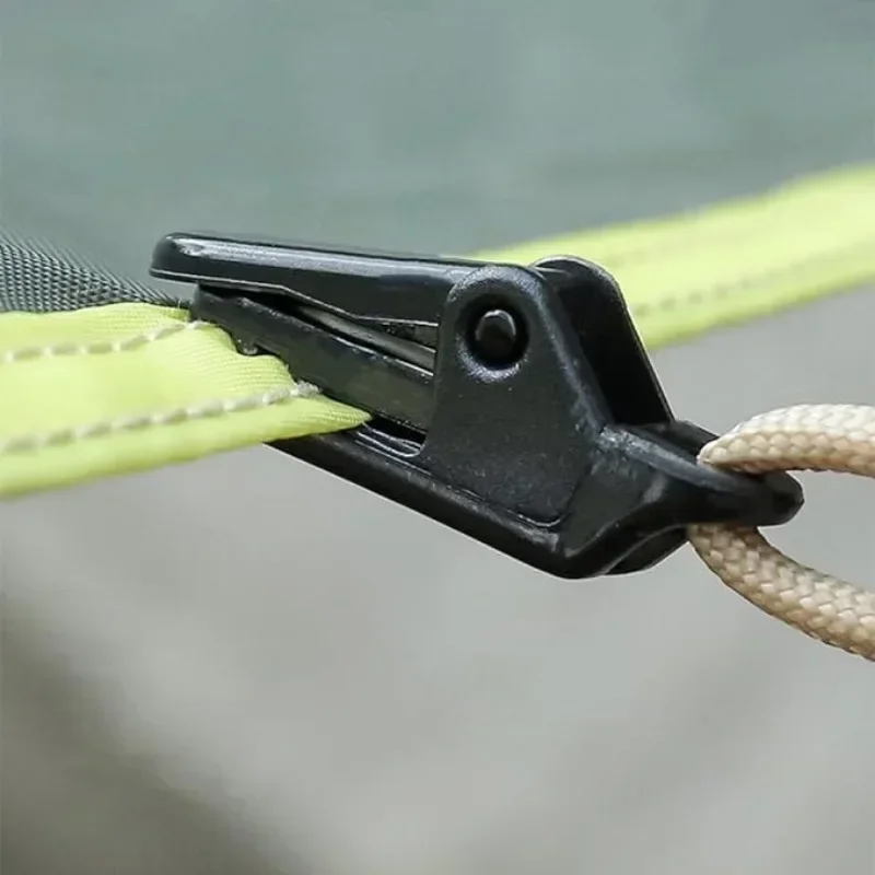 Awning Rope Clamp Tarpaulin Clip Tent Canopy Clip Buckle Reusable Tent Crocodile Awning Outdoor Camping Accessories tent clips camping tent accessories