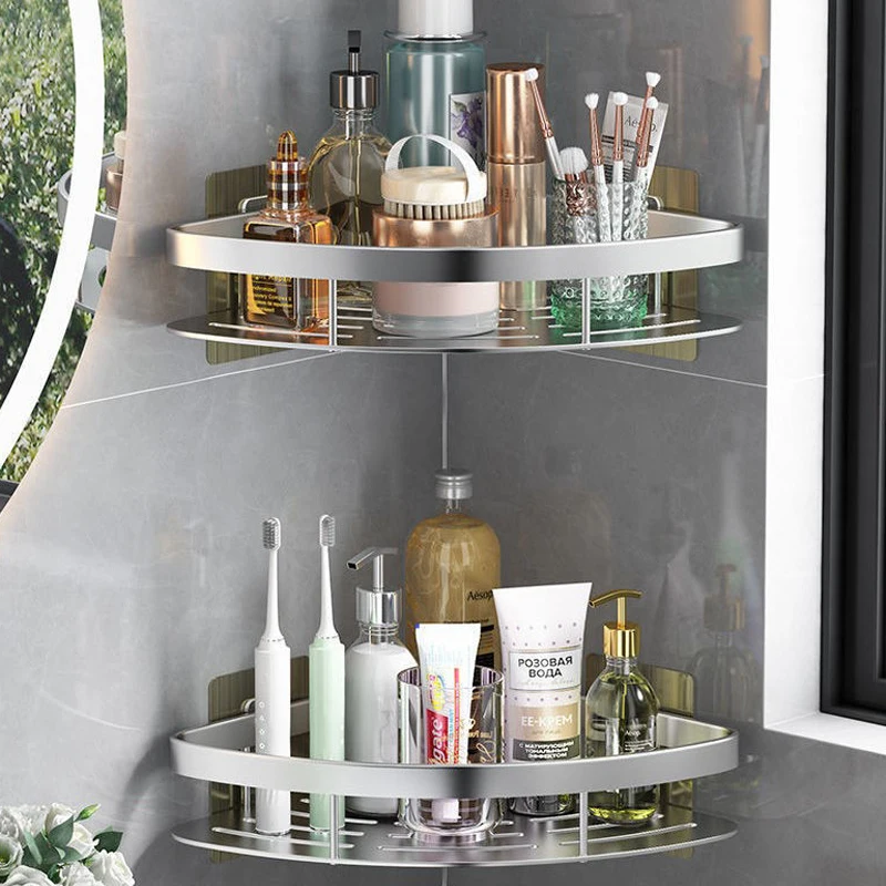Bathroom Shelf Rack No-punch Sink Toilet Makeup Storage
