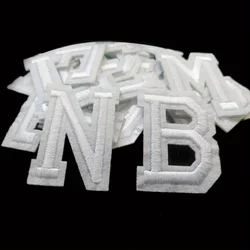 Colorful Iron - On Alphabet Patches Set - Perfect for Decorating Apparel & Accessories (White)
