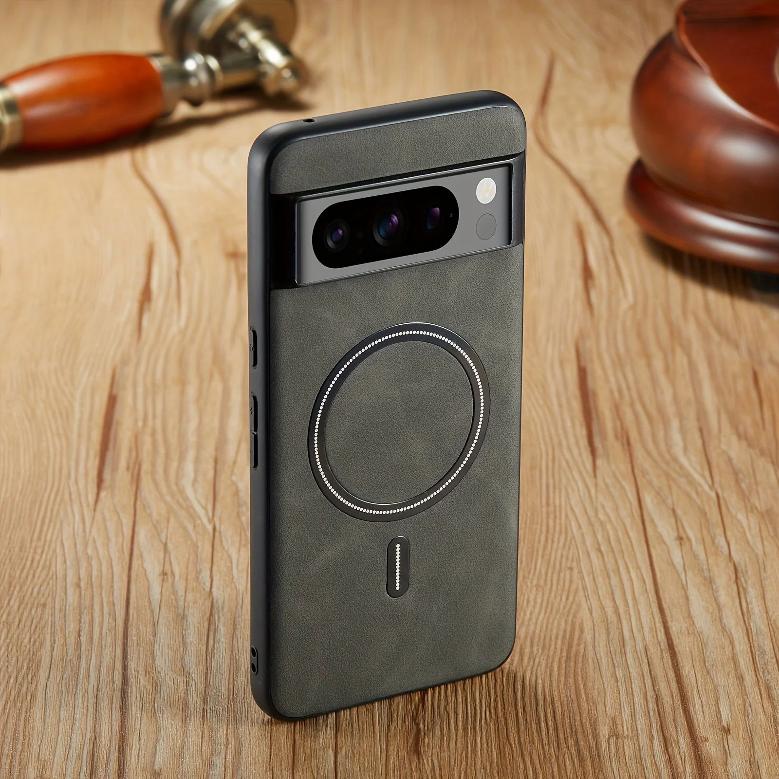 Luxury Faux Leather Magsafe Wireless Charging Case