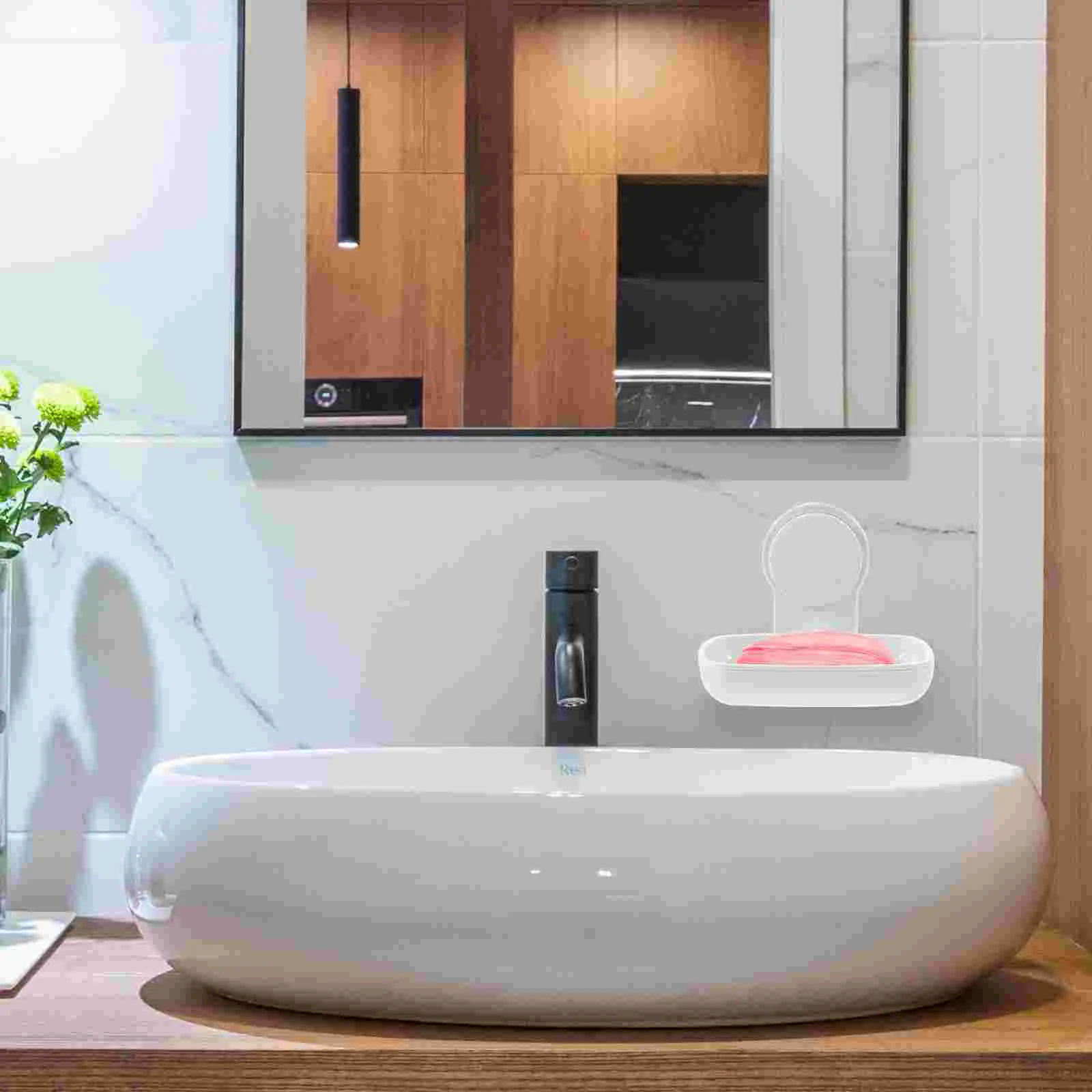 

Self-adhesive Soap Holder Wall Mounted Soap Dish Bathroom Stylish Bar Soap Holder