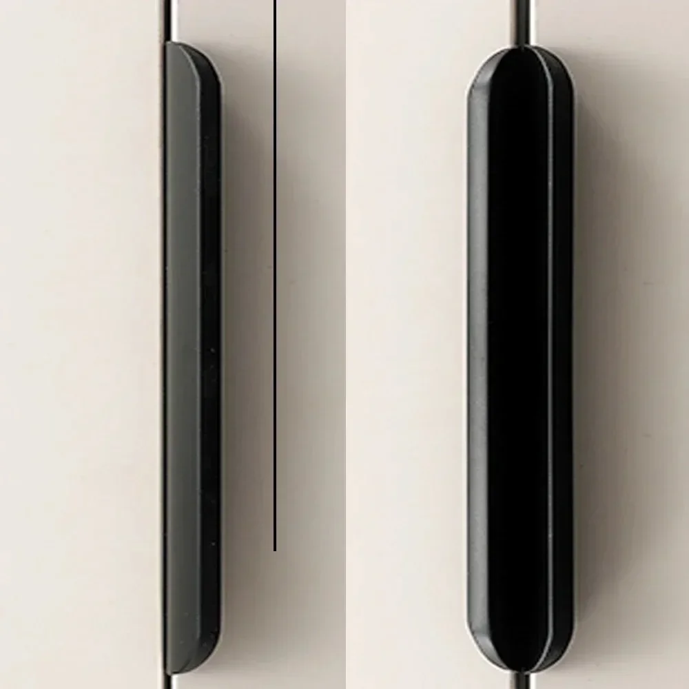 Cabinet Handles Hidden Kitchen Cupboard Pulls Drawer Knobs Aluminum Alloy for Furniture Long Furniture Hardware