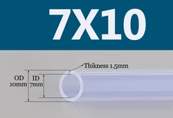 Premium Food Grade Clear Silicone Tubing - Flexible, Non - Toxic, Transparent Hose for Aquariums & Water Pumps (ID 7mm OD 10mm)