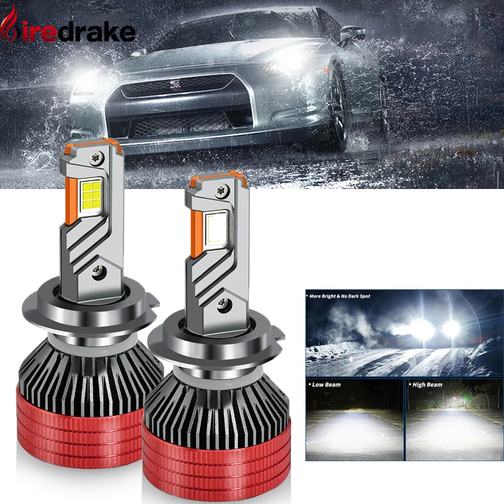 

H4 LED Canbus Headlight 20000LM 240W Triple Copper Tube High Power Headlight H1 H7 H11 9005 9006 9012 Turbo Headlight 10-32V