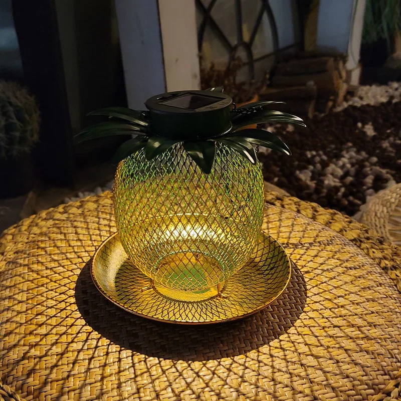 

Винтажная сетчатая кормушка для птиц с изображением ананаса, с солнечной батареей, подвесная металлическая кормушка для птиц на открытом воздухе, детский подарок