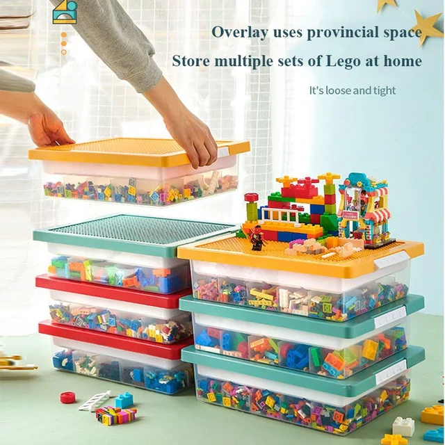 Lego Storage Box Building Block Organizer Particle Toy Jigsaw Puzzle  Container Partition Lego Storage Bin Children Toy Organizer - AliExpress