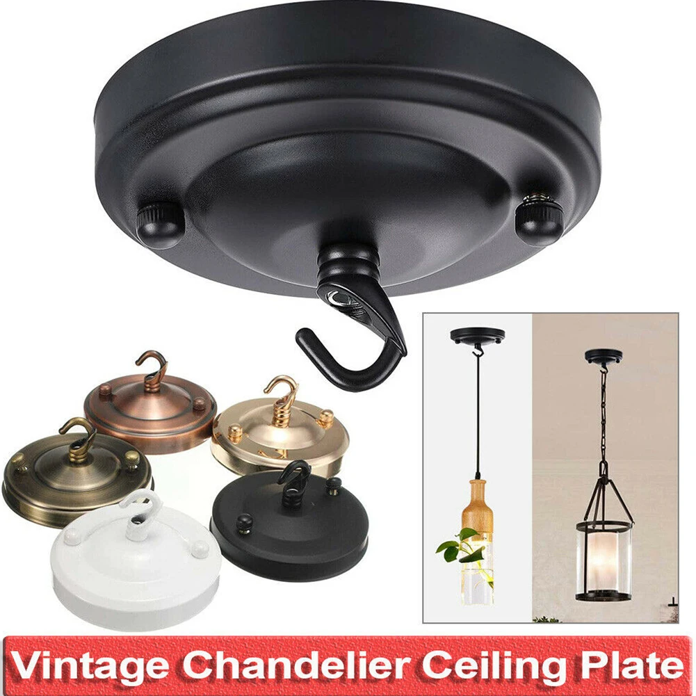 

Lamp Parts Ceiling Plate Holder Vintage 10.5*6cm Iron Light Living Room Plate Replacement 1pcs Cafe Chandelier