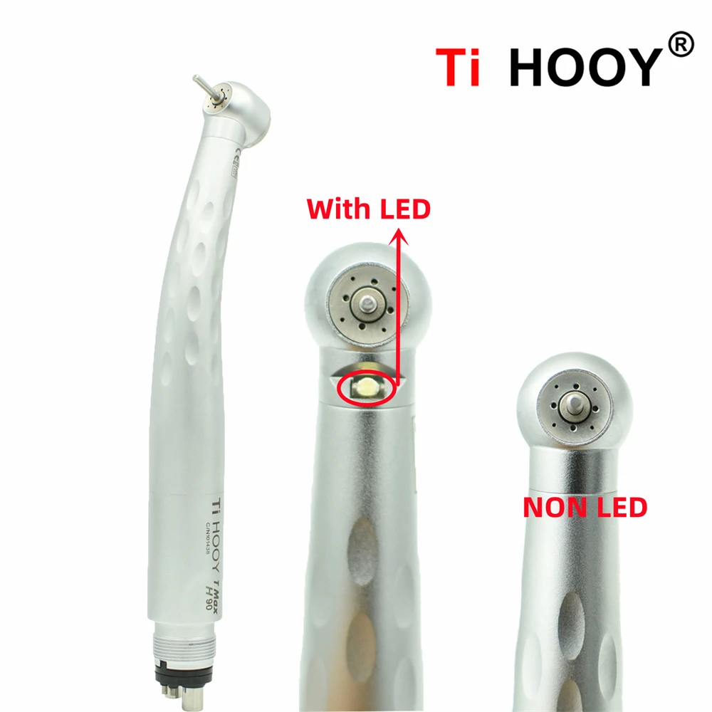 Ti Hooy Push Button E-Generator Water Spray Manipolo Ad Alta Velocità Con Luce Led Dentale E9