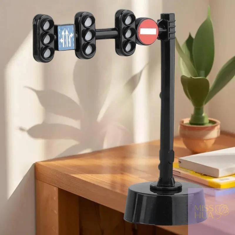 어린이를위한 1Pc 정지 신호등 퍼즐 장난감 모델, 소리 및 빛 액세서리가있는 안전 학습 도구