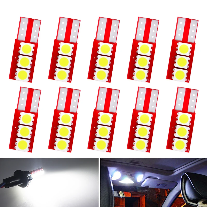 4 шт. авто светодиодный светильник декодер T10 3SMD 5050 подсветка настольная лампа