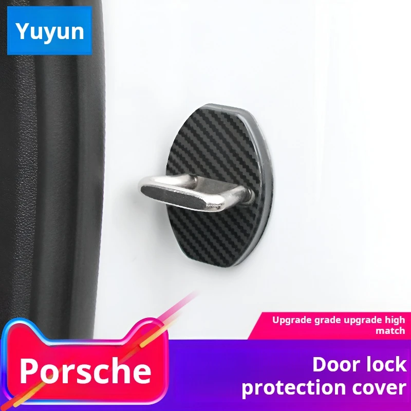 

Suitable For Porsche Macan Macayan Door Lock Buckle Cover, Stainless Steel Buckle 718 911 Paramera Door Lock Cover
