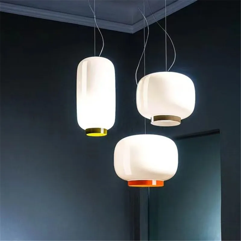 Chouchin Pendant Lights Italian Creative colour glass hanging led lamp  for Living Room Bedroom coffee bar light