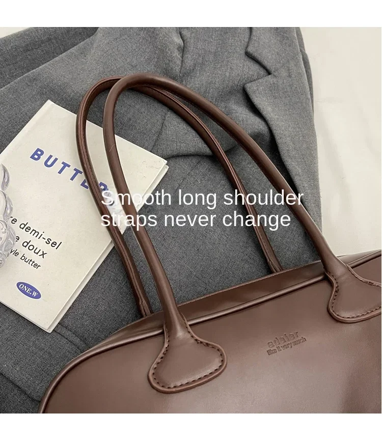 High-quality Zipper PU Women's Bag Retro Light Luxury Summer