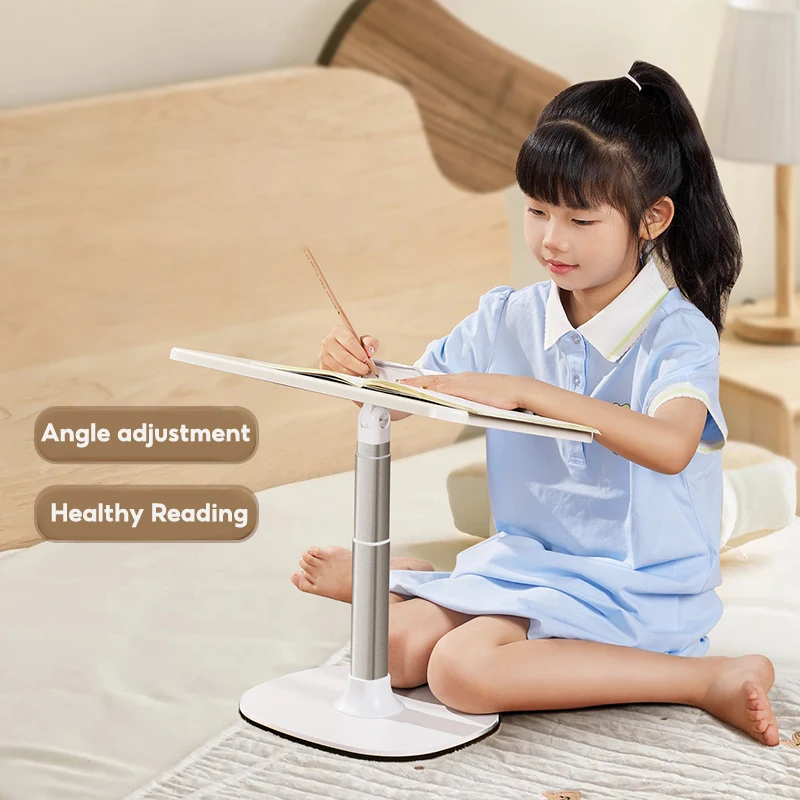 Bookshelf Children's Reading Picture Book Solid Wood Desktop Bed Floor Tablet Bracket Can Lift Baby Telescopic Wooden Book Clip 6