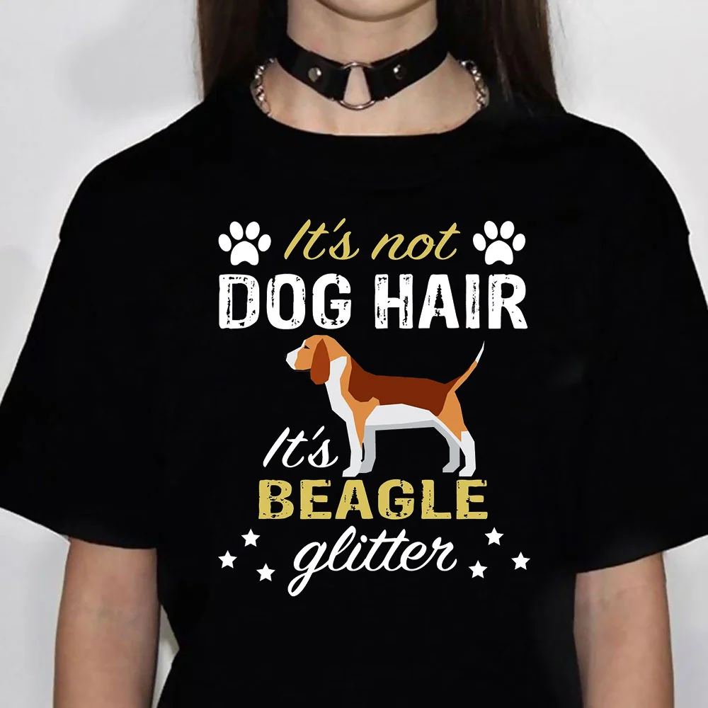 

Beagle top women manga summer designer top female graphic harajuku clothing