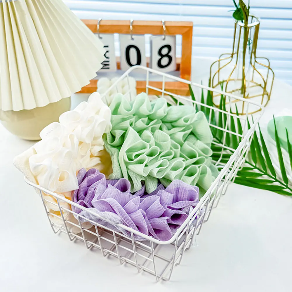 2-In-1 Bath Ball Towel Loofah With Drawstring Closure For Soap Soft Exfoliating Mesh Shower Sponge Skin Care Bathing Tool 5