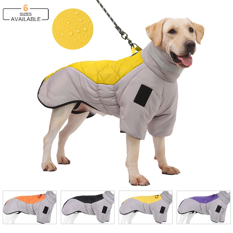

2022 Winter Dog Down Jacket Warm Thicken Dog Clothes Waterproof Dogs Coat for Medium Large Dogs Clothing Labrador Costume