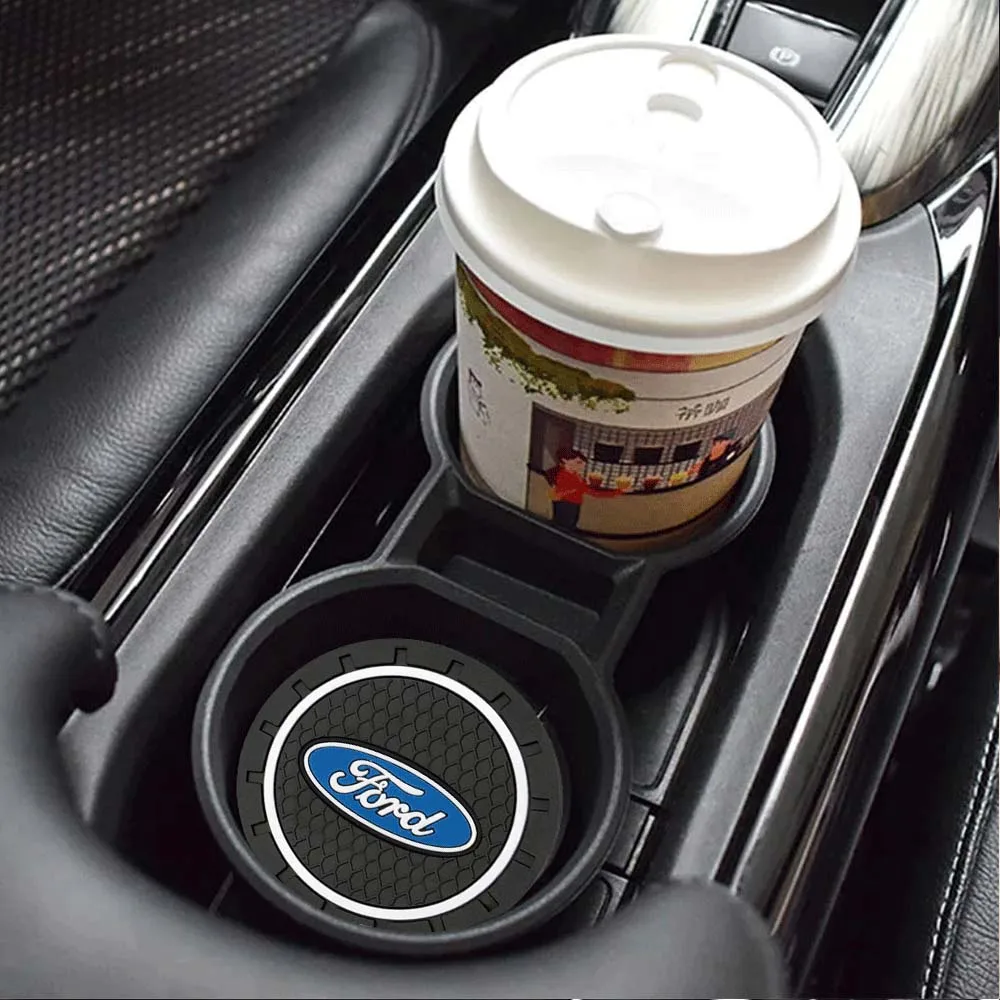 Ford Focus ST Ranger Mondeo Kuga Ecosport Fiesta Kuga S-MAX Fusion Car Coasters Rubber Water Cup Bottle Holder Anti-slip Pad