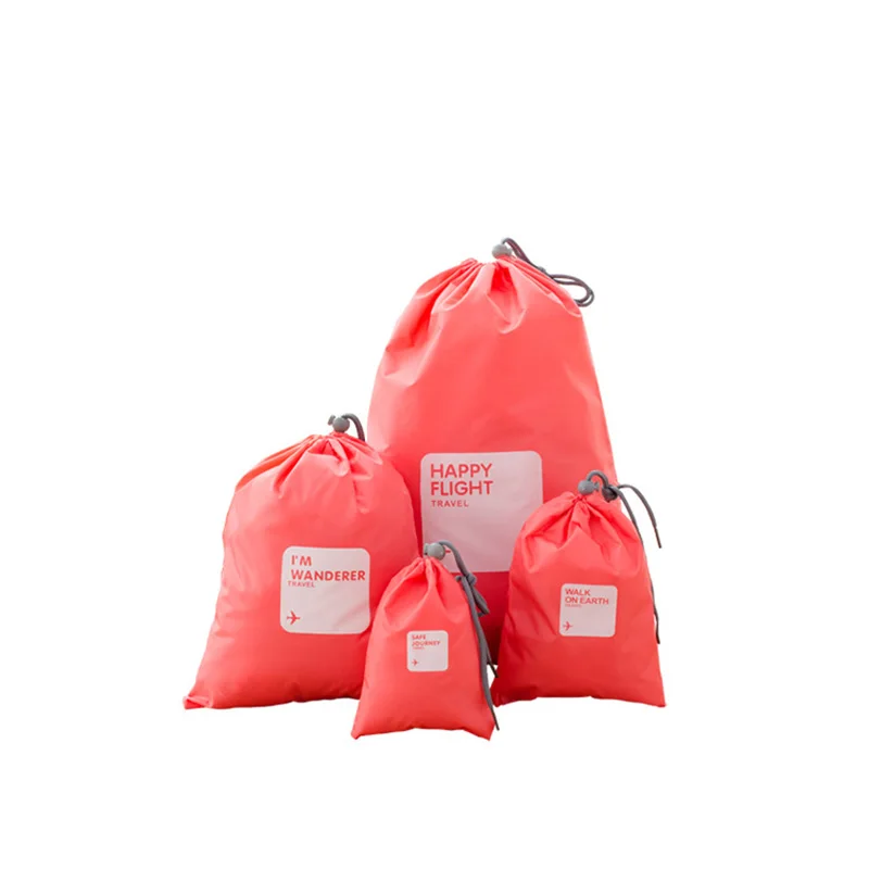 Travel Mountaineering Cycling Sports Polyester Waterproof Beam Pocket Portable Drawstring Four-piece Home Storage Bag storage bag