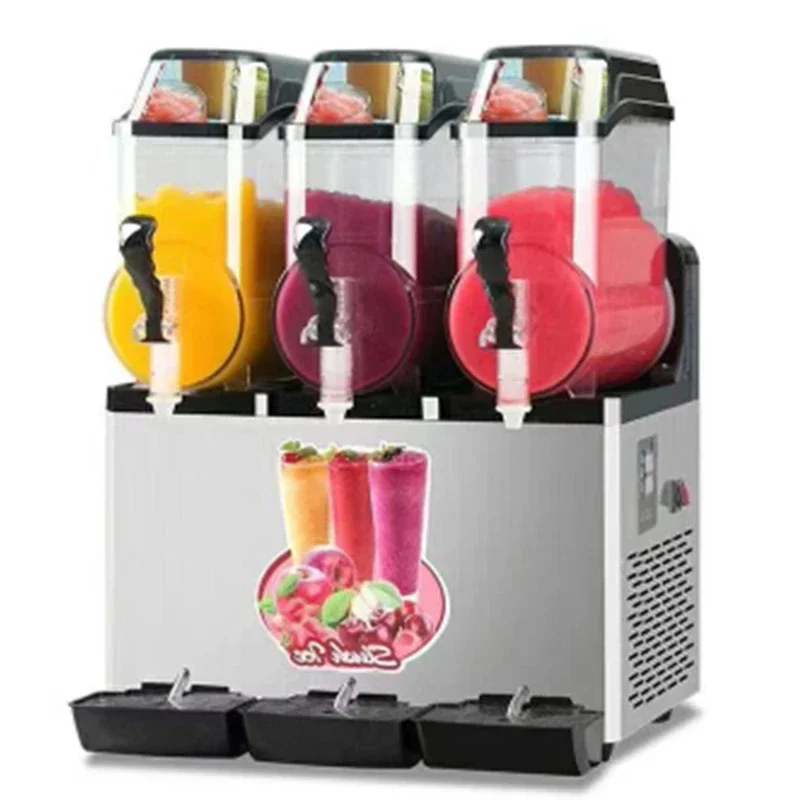 12L*3 Slush Machine Commercial Snow Melting Machine One Two Three Cylinder Fully Automatic Sludge Machine 6