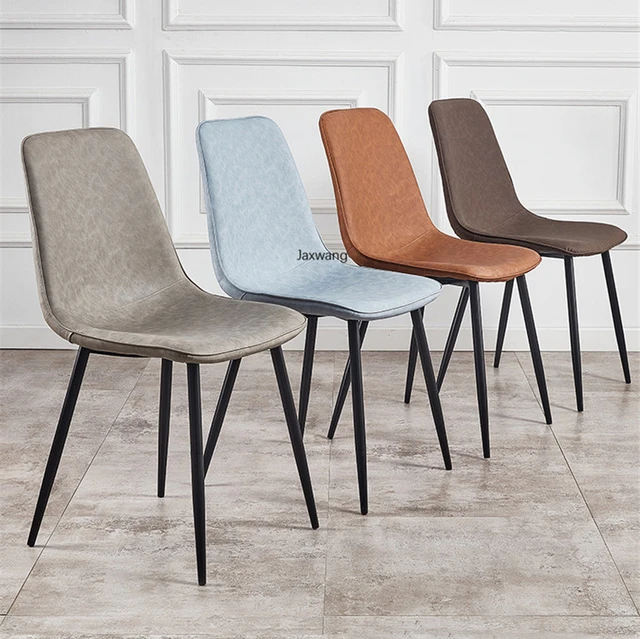Sedie da pranzo moderne e minimaliste mobili da cucina schienale casa lusso  creativo sedia in pelle in metallo sala da pranzo sedie mobili - AliExpress