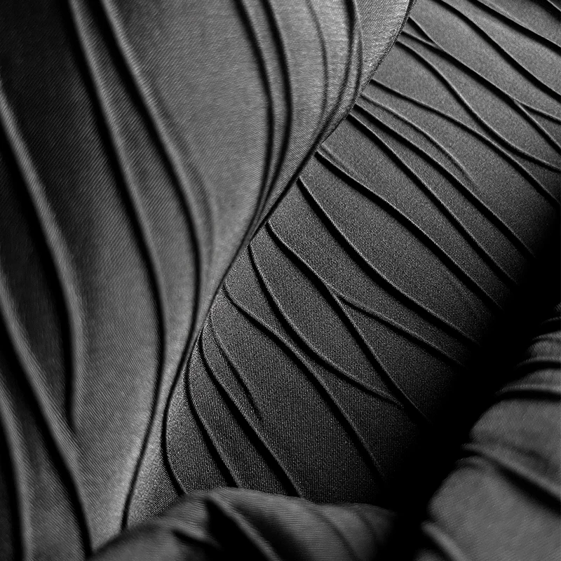 

Black Striped Jacquard Irregular Three-Dimensional Texture Fabric DIY Hat Skirt