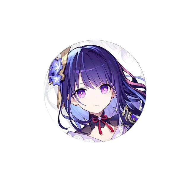 58mm Game Genshin Impact Brooch Pins Anime Badge Cosplay Yae Miko Xiao Zhongli Accessories For Clothes Backpack Decoration Gift Raiden Shogun