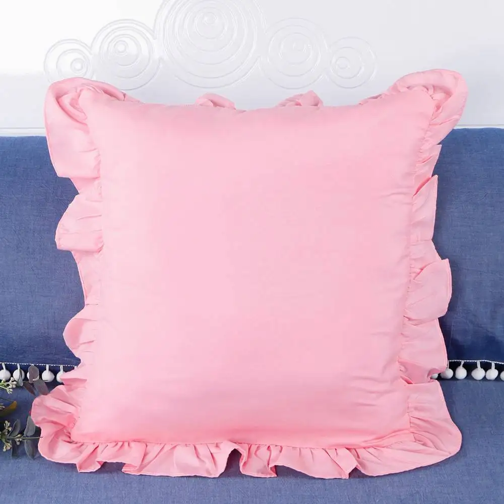 Vintage-Inspired Ruffled Pillowcase – Farmhouse French Shabby Chic Bedding Accent