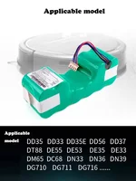 DE55 12V Ni-MH 3000mAh Battery Pack For Ecovacs Deebot DE5G DM88 902 901 610 Robotic Vacuum Cleaner Battery Parts Accessories 1