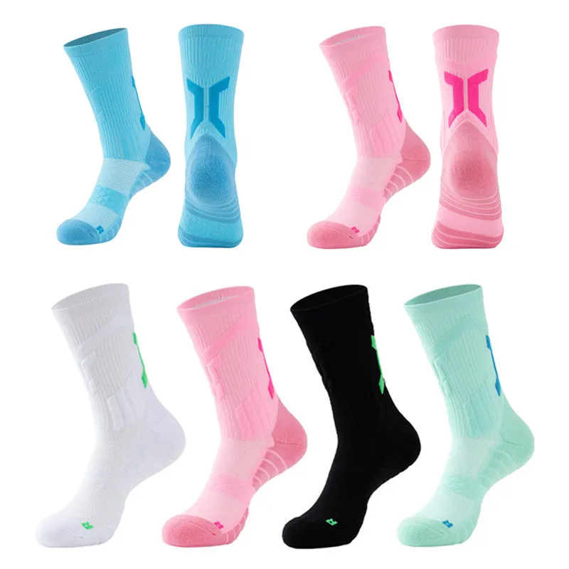 

Wholesale Pink Blue Breathable Racing Bike Socks Outdoor Sports Men and Women Road Cycling Socks calcetines ciclismo hombre