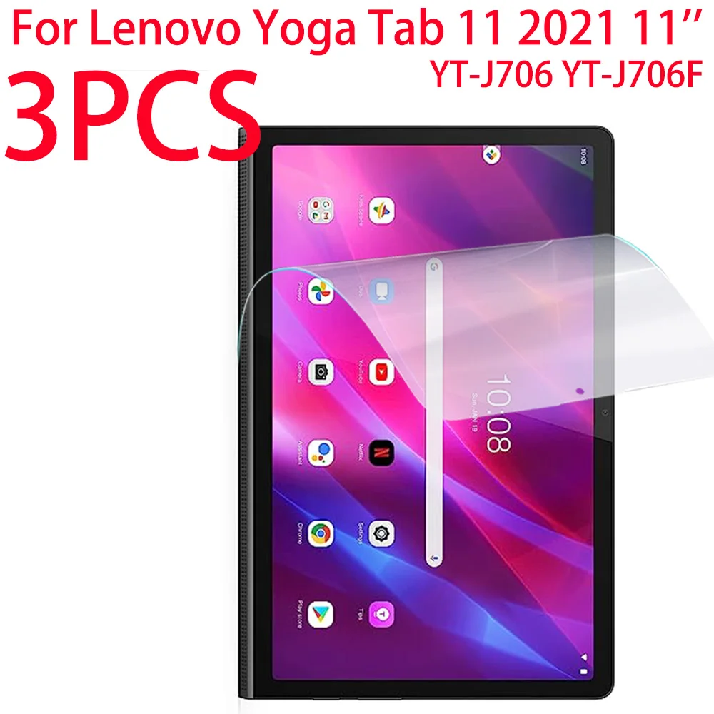 3 Packs PET Soft Film Screen Protector For Lenovo Yoga Tab 11 YTJ706F