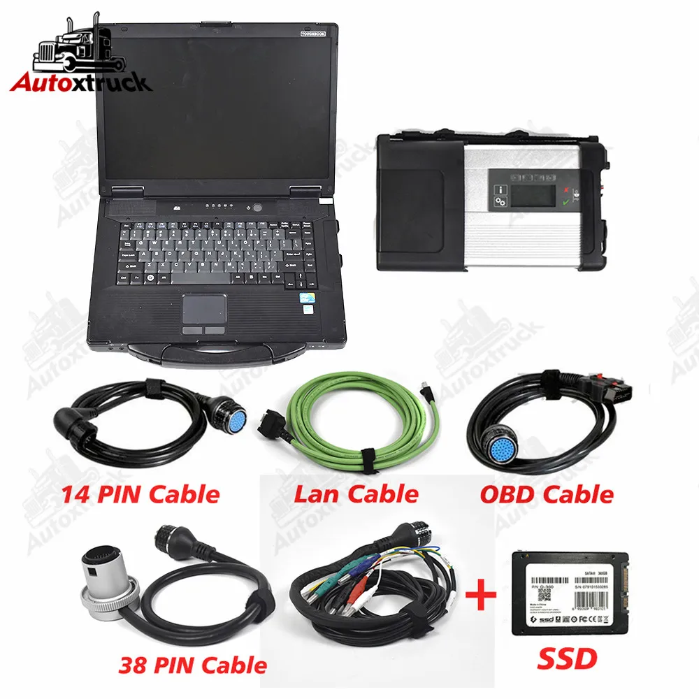 

12V&24V FOR MB Star C5 with WIFI Full Chip FOR MB SD Connect C5 Diagnostic Tool with CF52 CF-52 Laptop