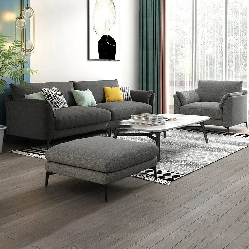 

Concubine Fabric Sofa Living Room Single Three Modern Simple Lambswool Italian Cotton Muebles Para Hogar Patio Furniture