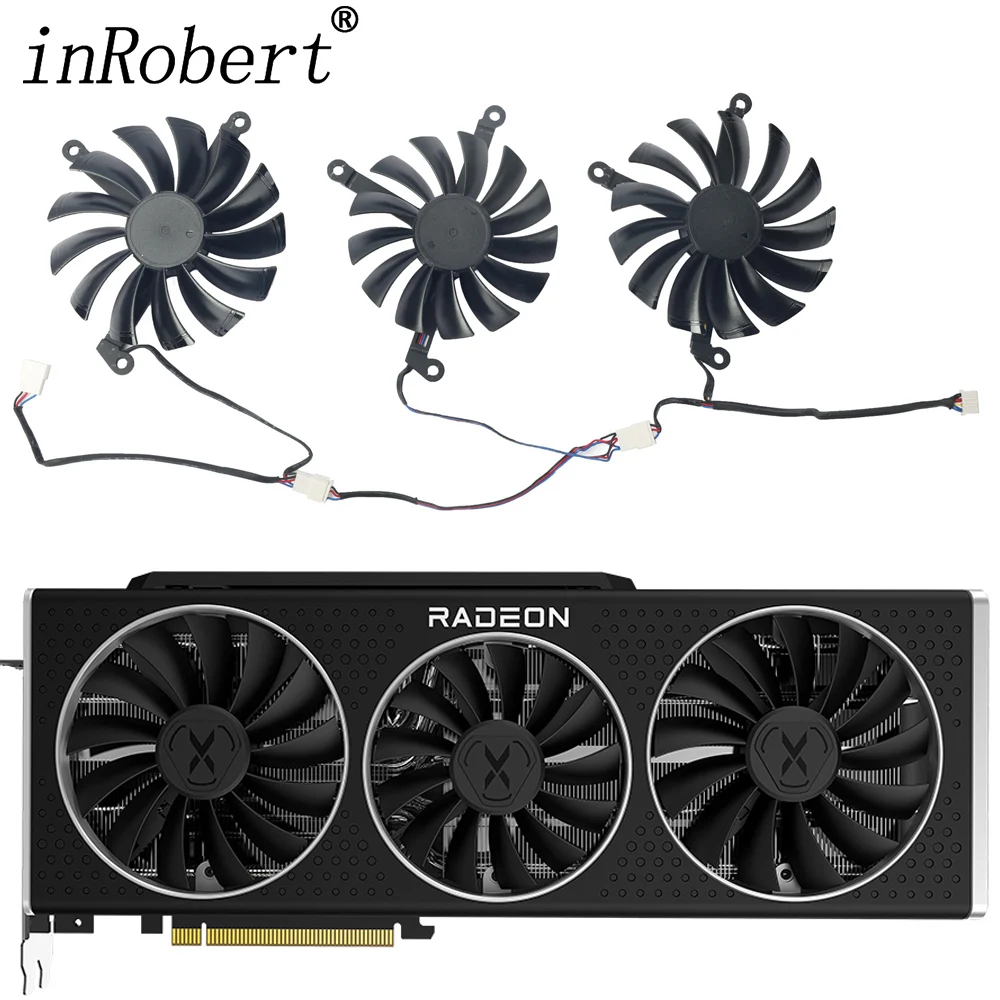 Ventola Per Scheda Video Muslimex 87 Mmper Xfx Speedster Qick 319 Amd Radeon Rx6800 6900 Xt Ventola Di Raffreddamento Per Scheda Grafica Da Gioco Nera