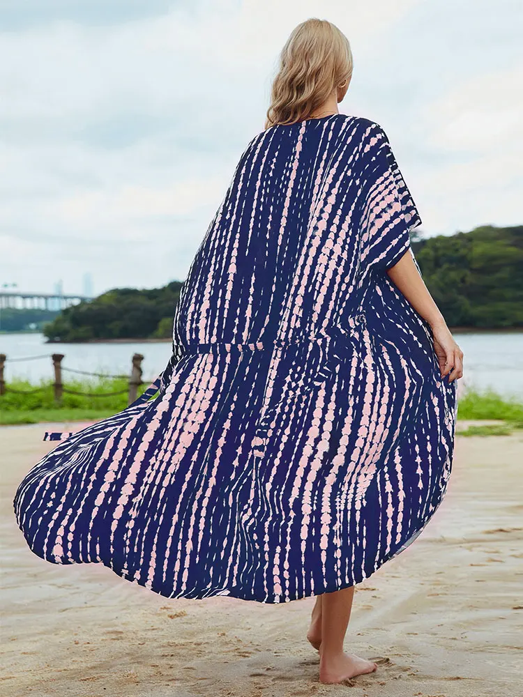 Kaftan Beach Tunic Swimsuit Women Bikini Cover Up Pareo Sarong Beachwear
