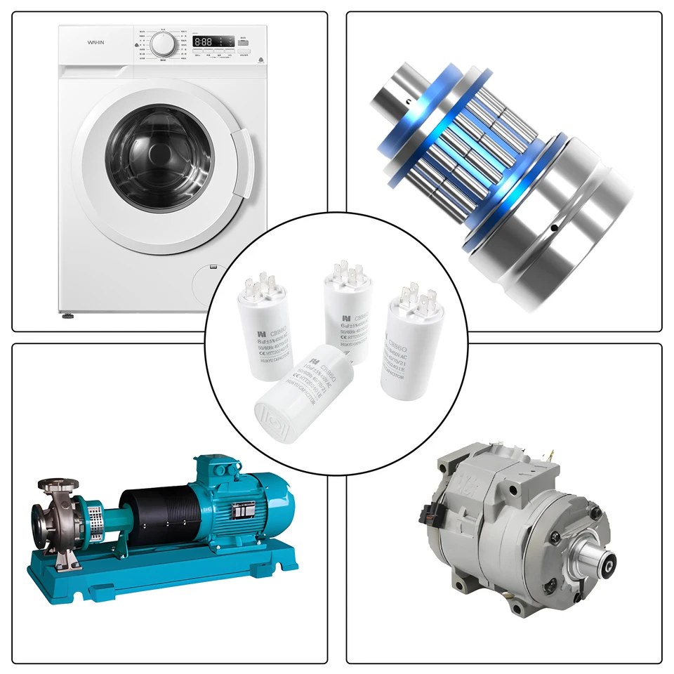 JZK Condensatore CBB60 40uF 450v AC, Condensatore Avviamento Motore 40uF, Condensatore 450V AC 50/60hz 25/70/21, Condensatore Di Marcia Del Motore 40uF, Condensatore Motore 40uf - Foto 5