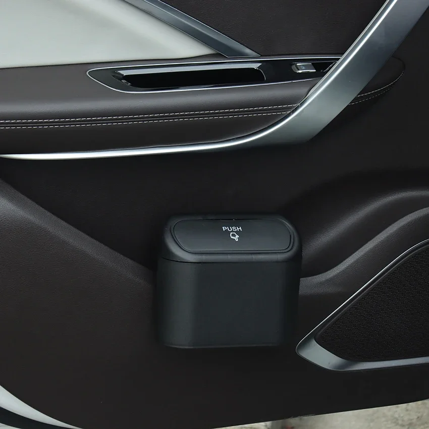 Multifunctional Car Storage Bin Car Waste Dust Box Garbage Truck Trash Can Hanging Tank Interior Accessories