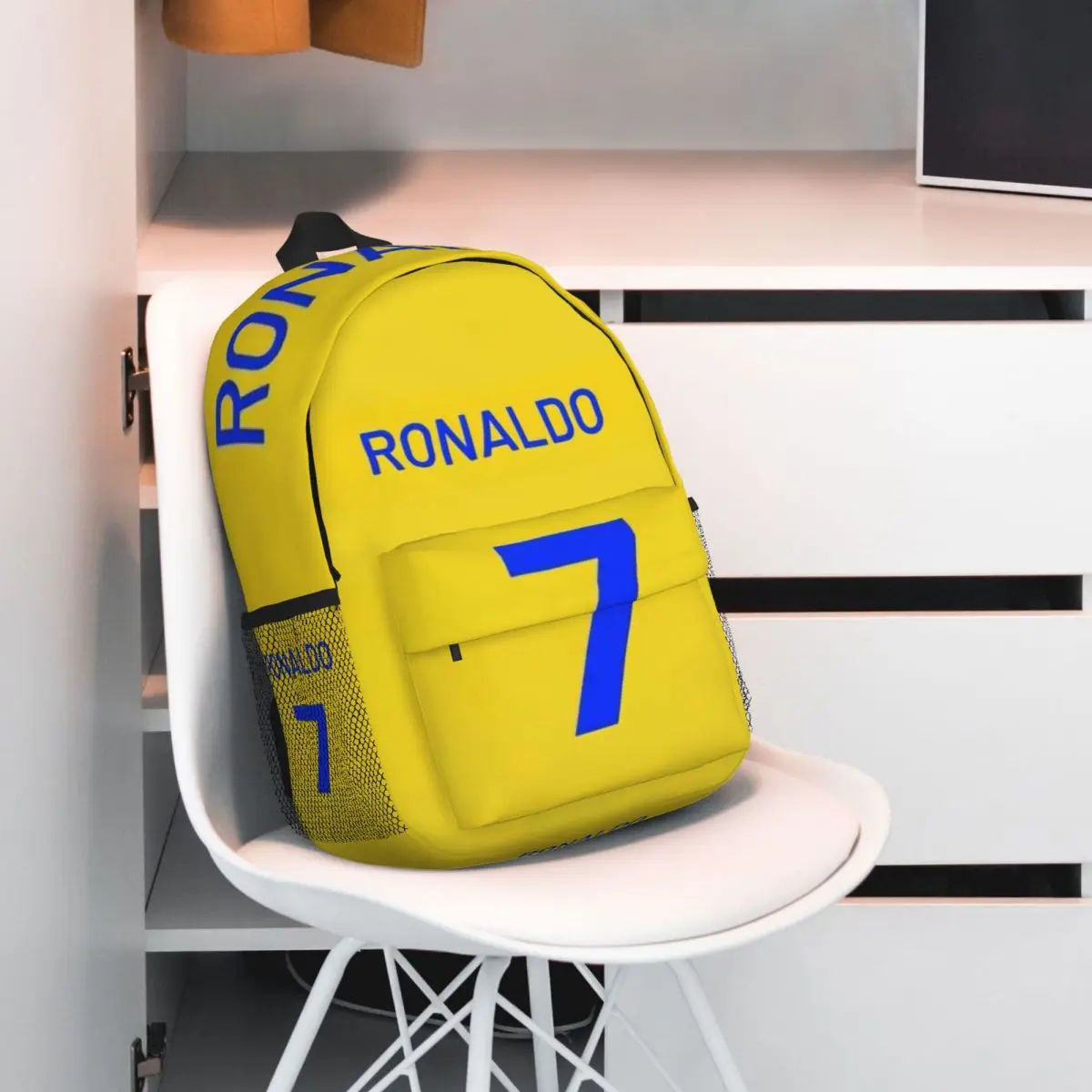 For Girls Boys Large Capacity Student Backpack CR7 C-Ronaldo Num 7 Lightweight waterproof Backpack 15inch 6