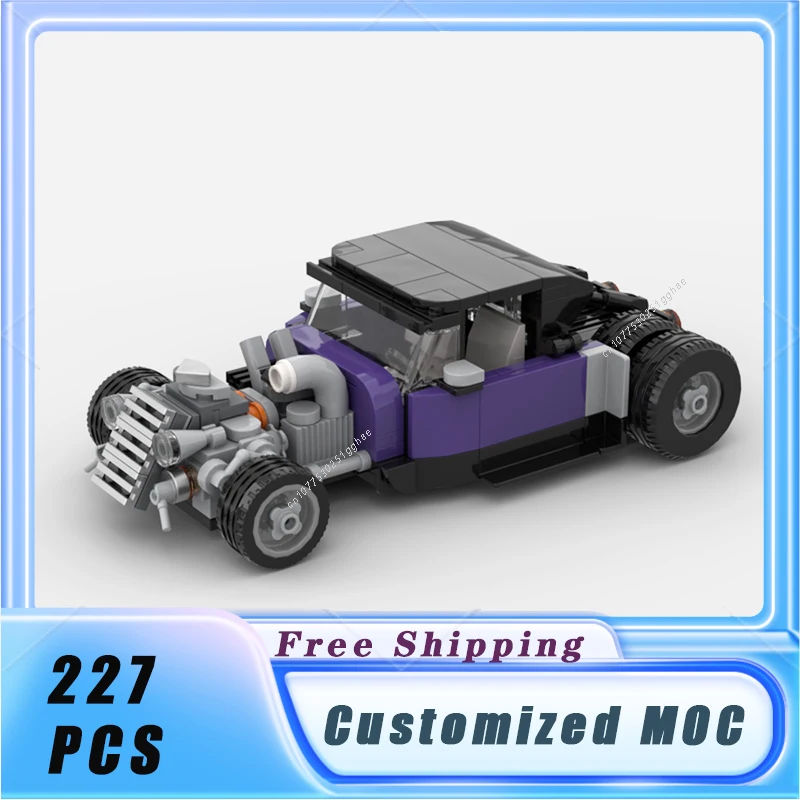 Klassische Geschwindigkeit Fahrzeug moc packard Hot Rod Bausteine montieren Modells ets DIY Kinderspiel zeug Ornament Geschenke