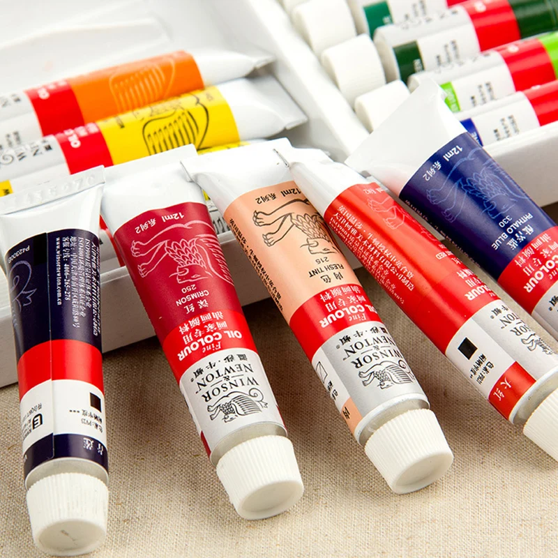 12/18/24 Colors 12 ML Tube Oil Paints Art For Artists Canvas Pigment Art Supplies Drawing Set