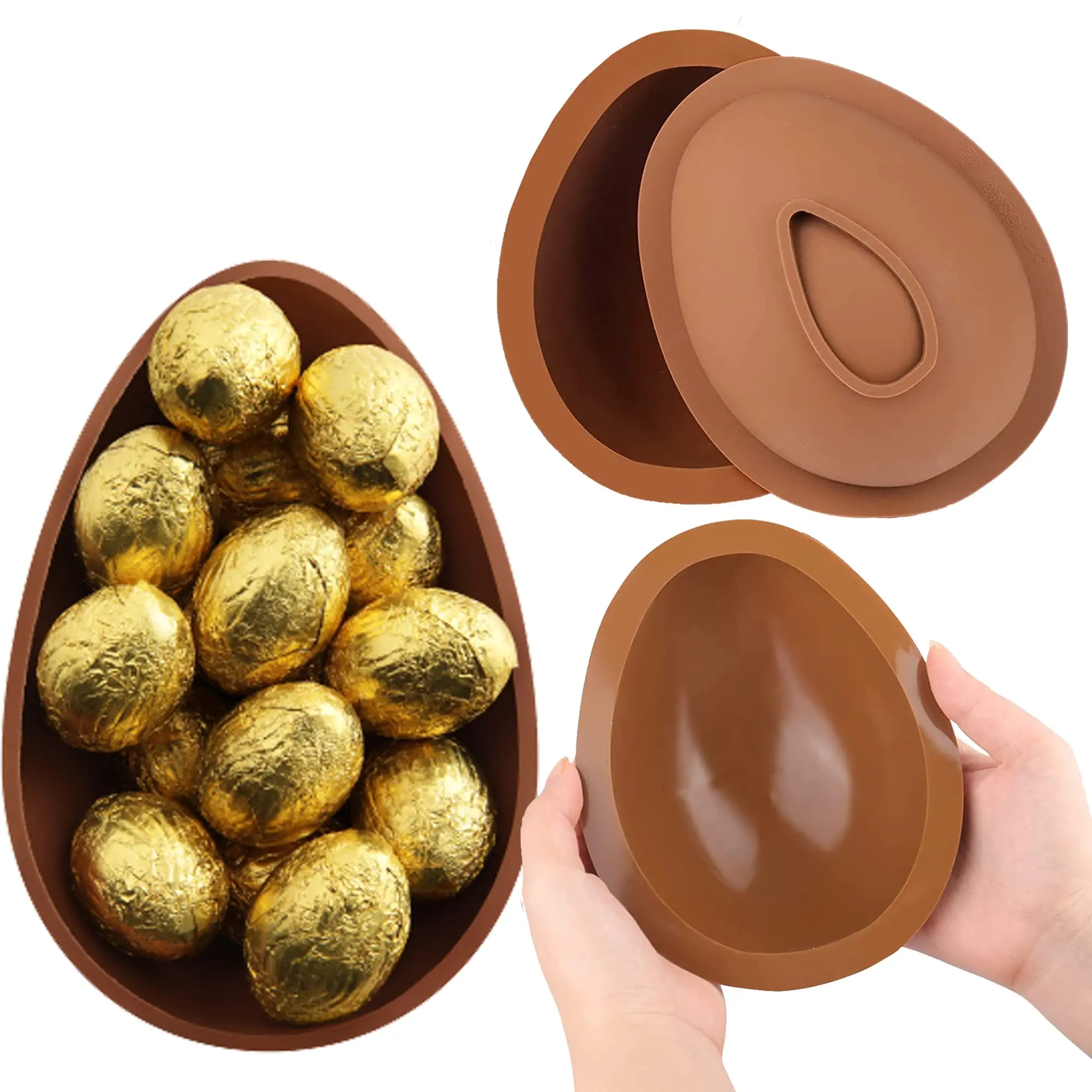  Half sphere silicone mold with small Hammer Easter chocolate Egg molds Chocolate bomb mould Bakeware 