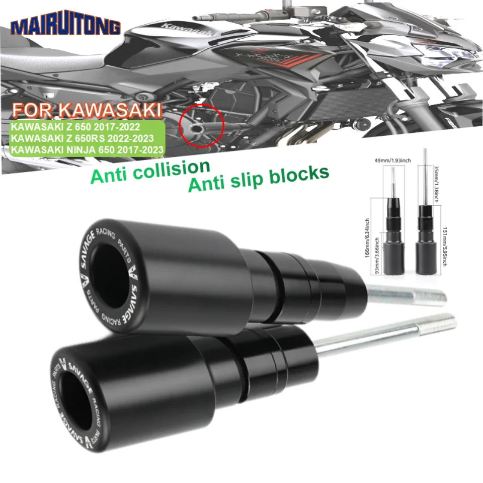 Protezione Anticaduta Crash Pad Per Kawasaki Ninja 650 Z650 Frame Slider Crash Protector Z650 Rs 2017-2023 Accessori Moto