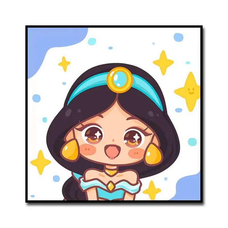Diamond Painting Disney 5D DIY Diamond Drawing Cartoon Animation Snow White Princess Elsa Complete Diamond Cross Stitch Children's Hand Painting