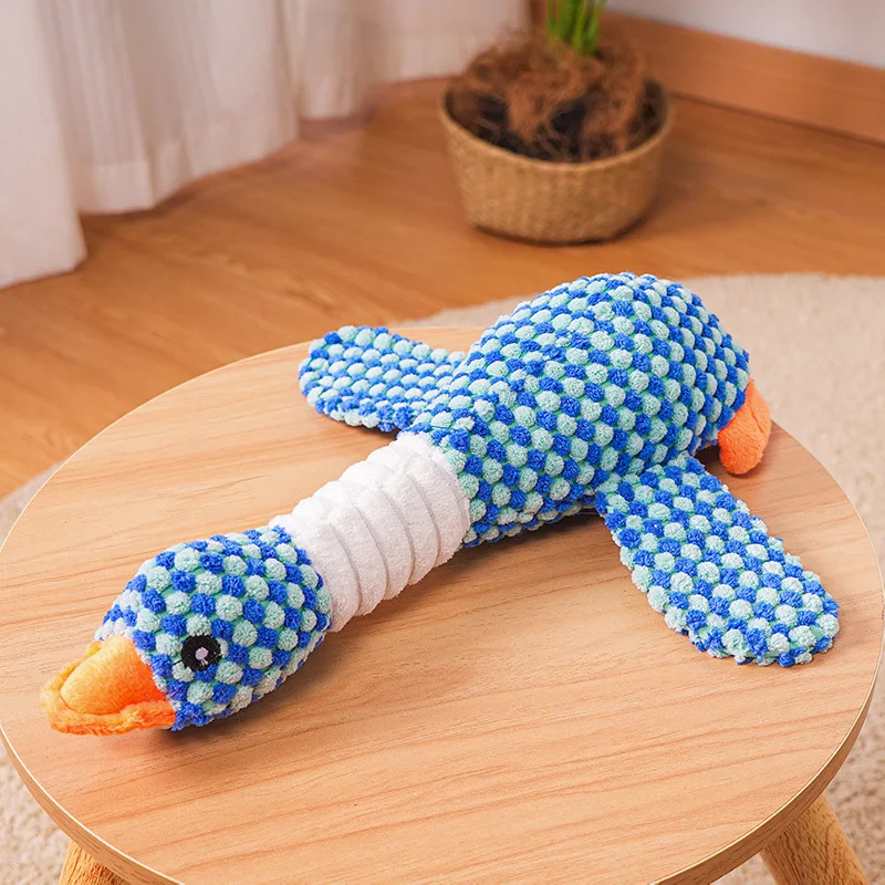 Plush Goose Dog Toy - Chew  Squeak Toy for Small to Large Dogs and Cats