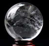 Natural White Clear Quartz Crystal Sphere Ball Healing Stone Reiki Decorations Healing  Energy Home Office Aquarium Decoration 2